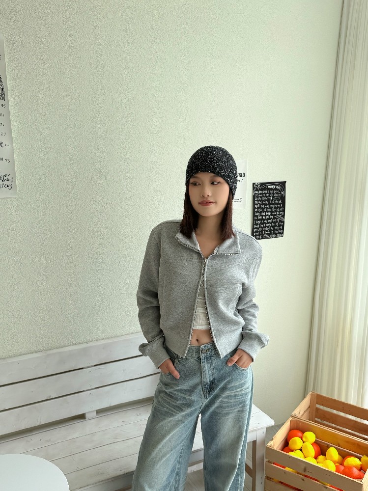 YIMEI休闲立领卫衣女